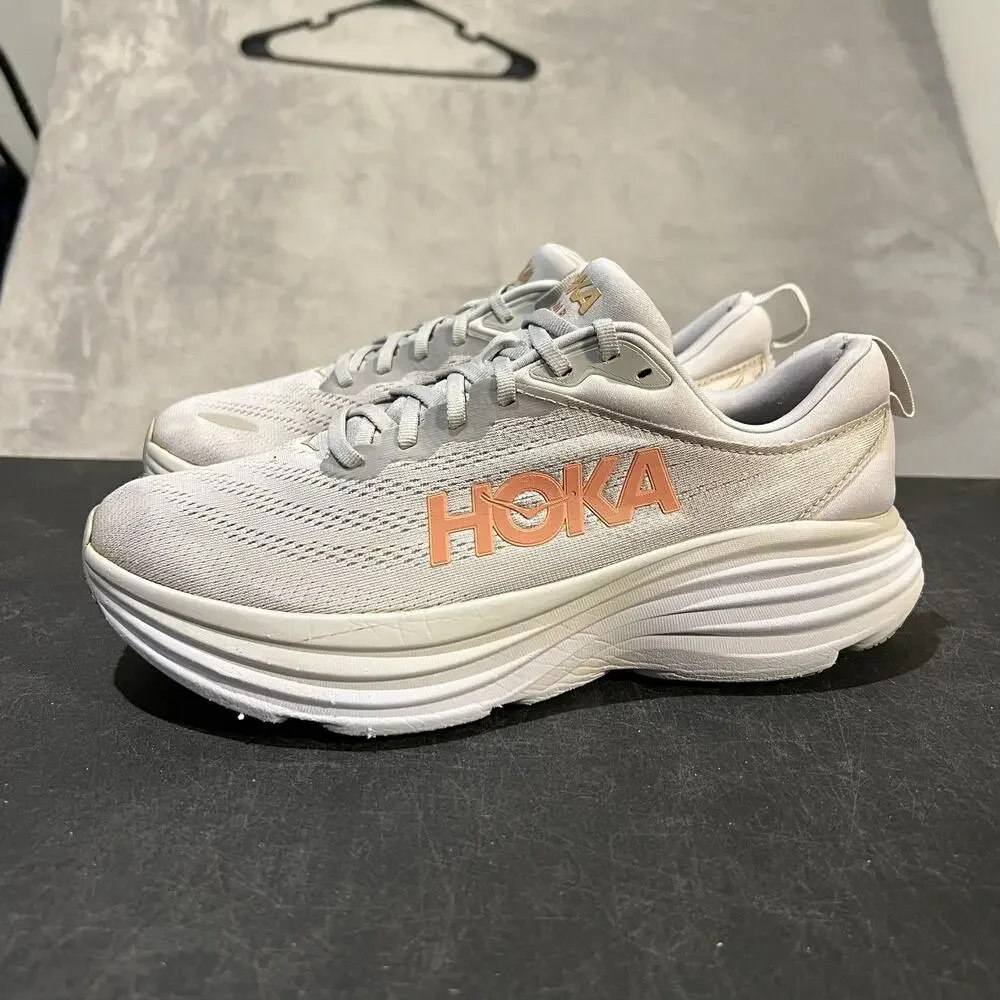 Hoka One One Bondi 8 Shoes Womens 10 Harbor Mist Running Cushioned Sneakers